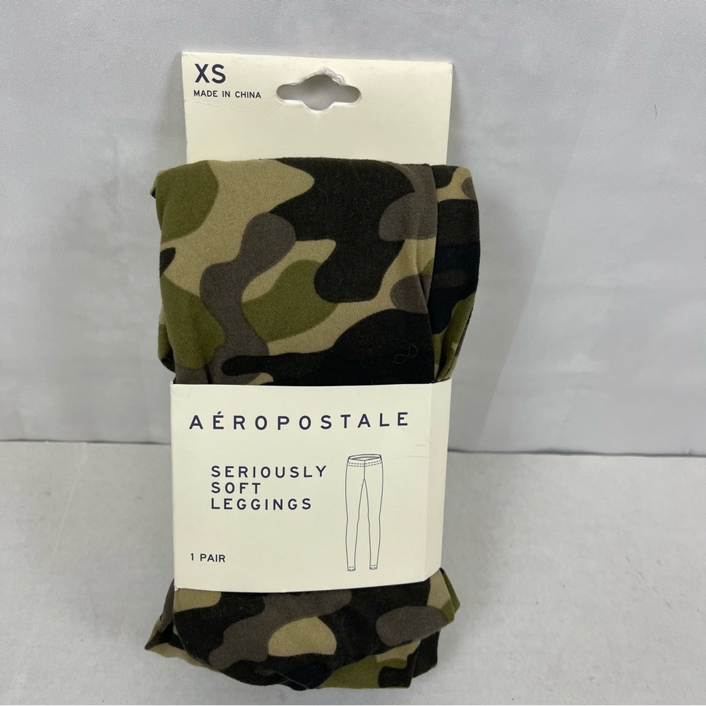 Aeropostale Seriously Soft Camo Leggings‎ Women XS Stretch Pull On NWT